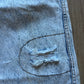 Vintage 90s B-29 Bomber Malcolm X By Ant Means Necessary Light Washed Denim Patched Jeans