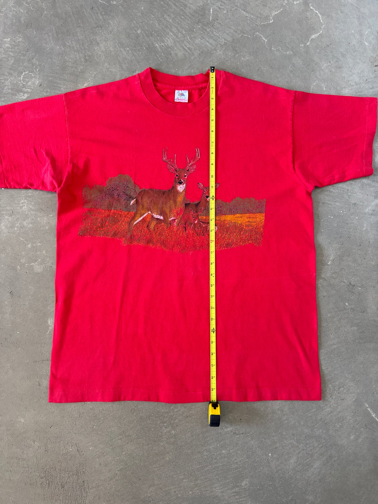 Vintage 90s Wildlife Deer Family Tee