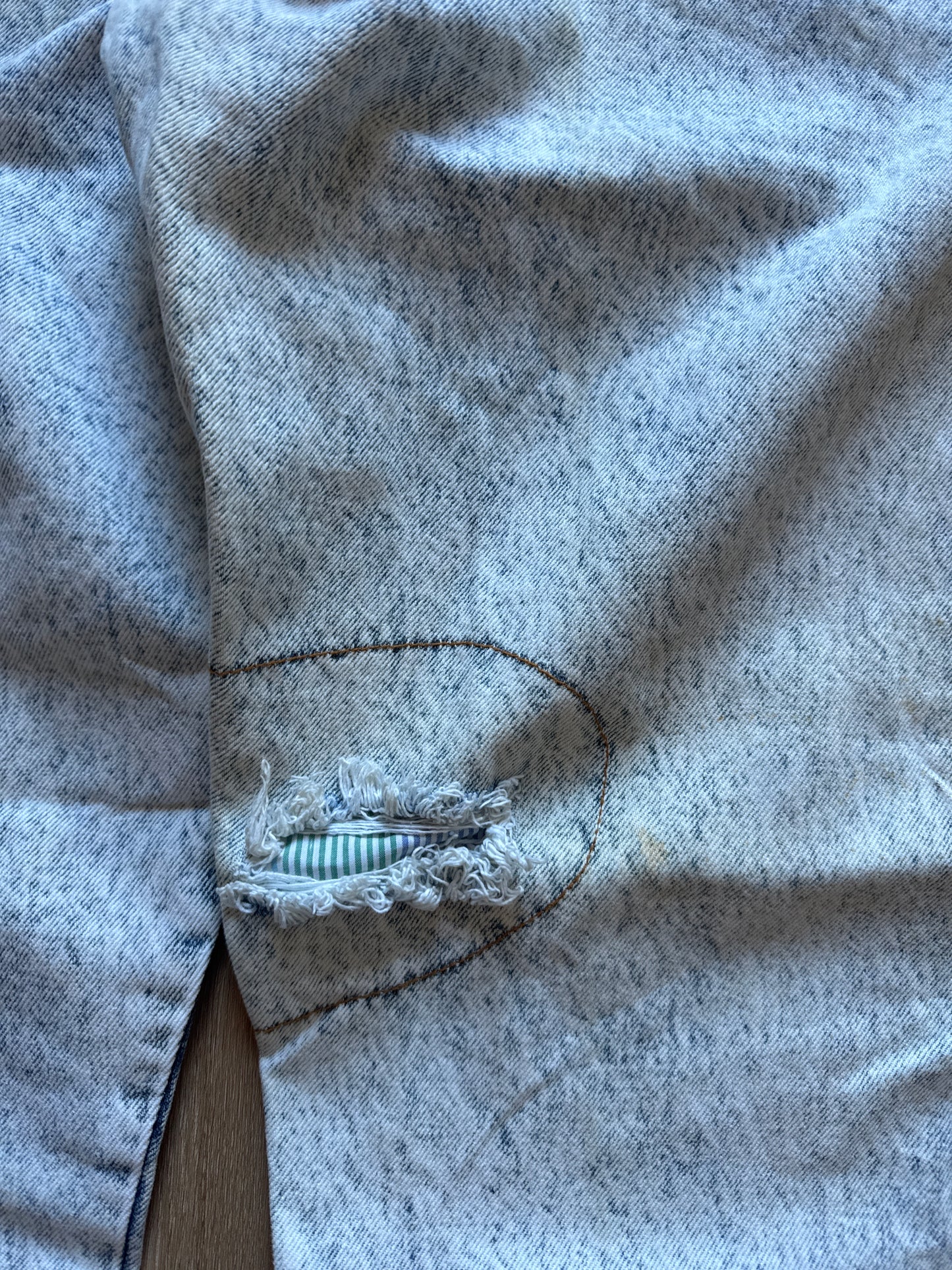 Vintage 90s B-29 Bomber Malcolm X By Ant Means Necessary Light Washed Denim Patched Jeans