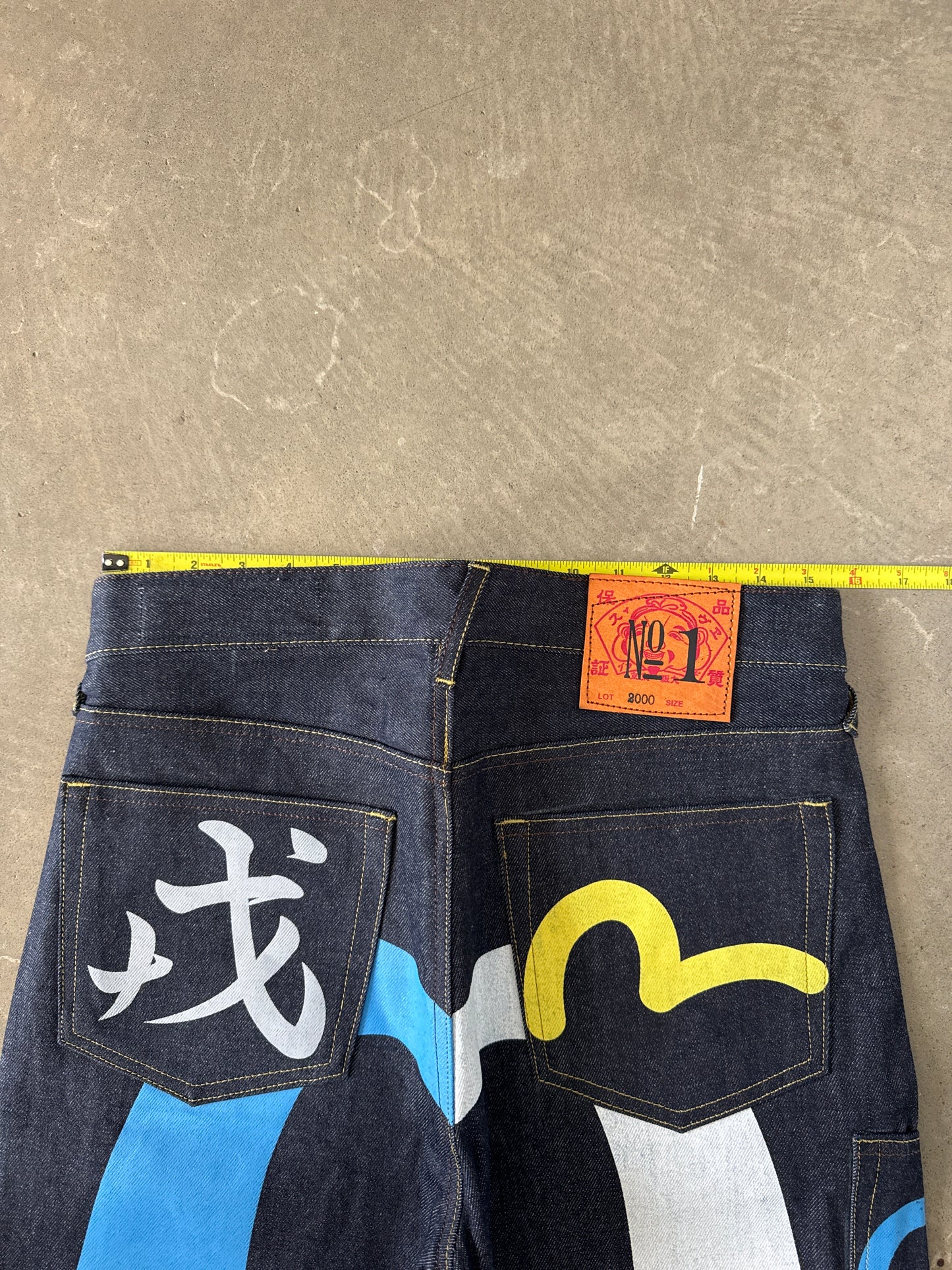 Evisu Multi Pocket Japanese Art Selvedge Denim Jeans