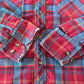 Vintage 90s Tradition Distressed Plaid Quilted Lined Flannel