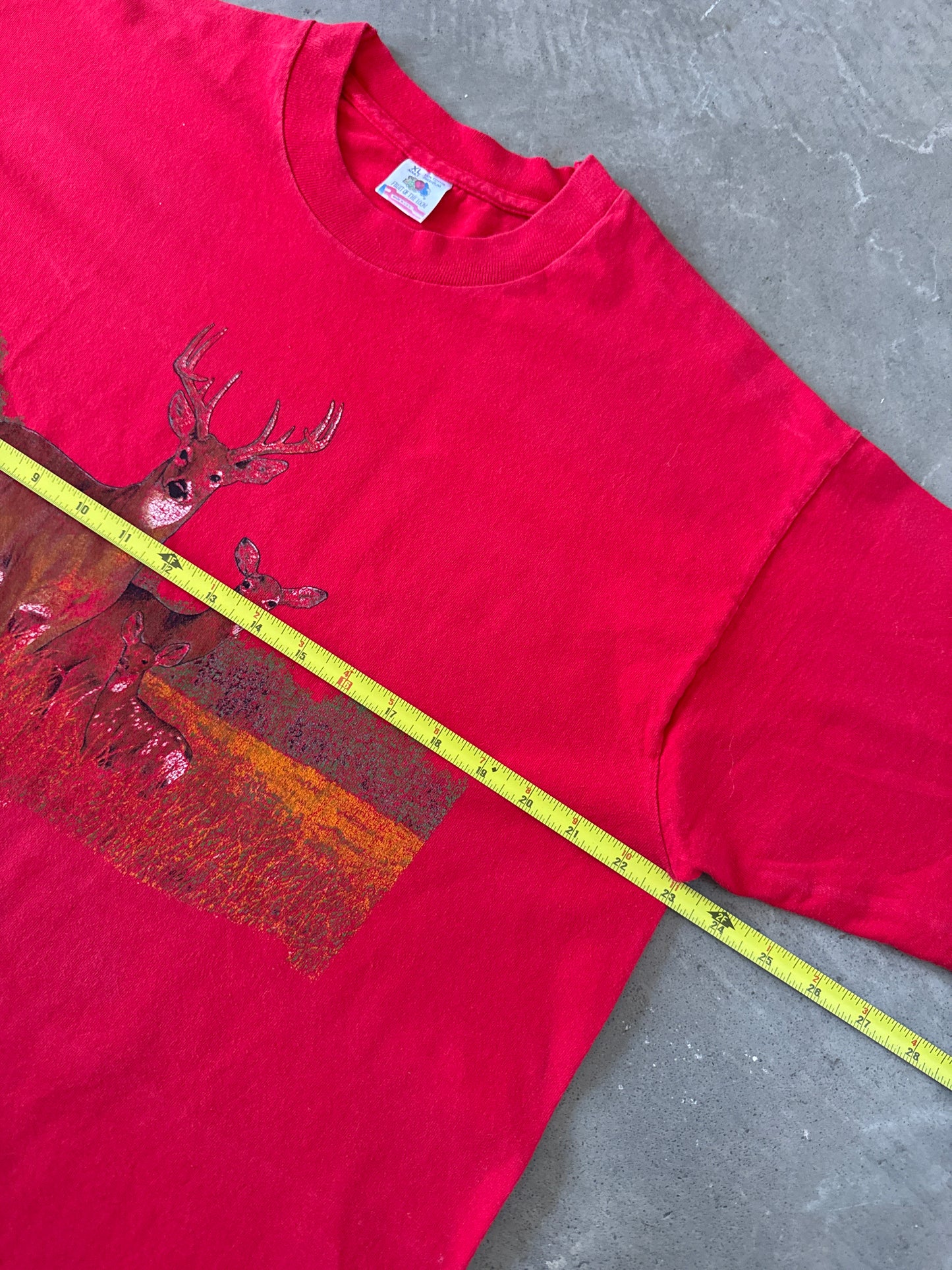 Vintage 90s Wildlife Deer Family Tee
