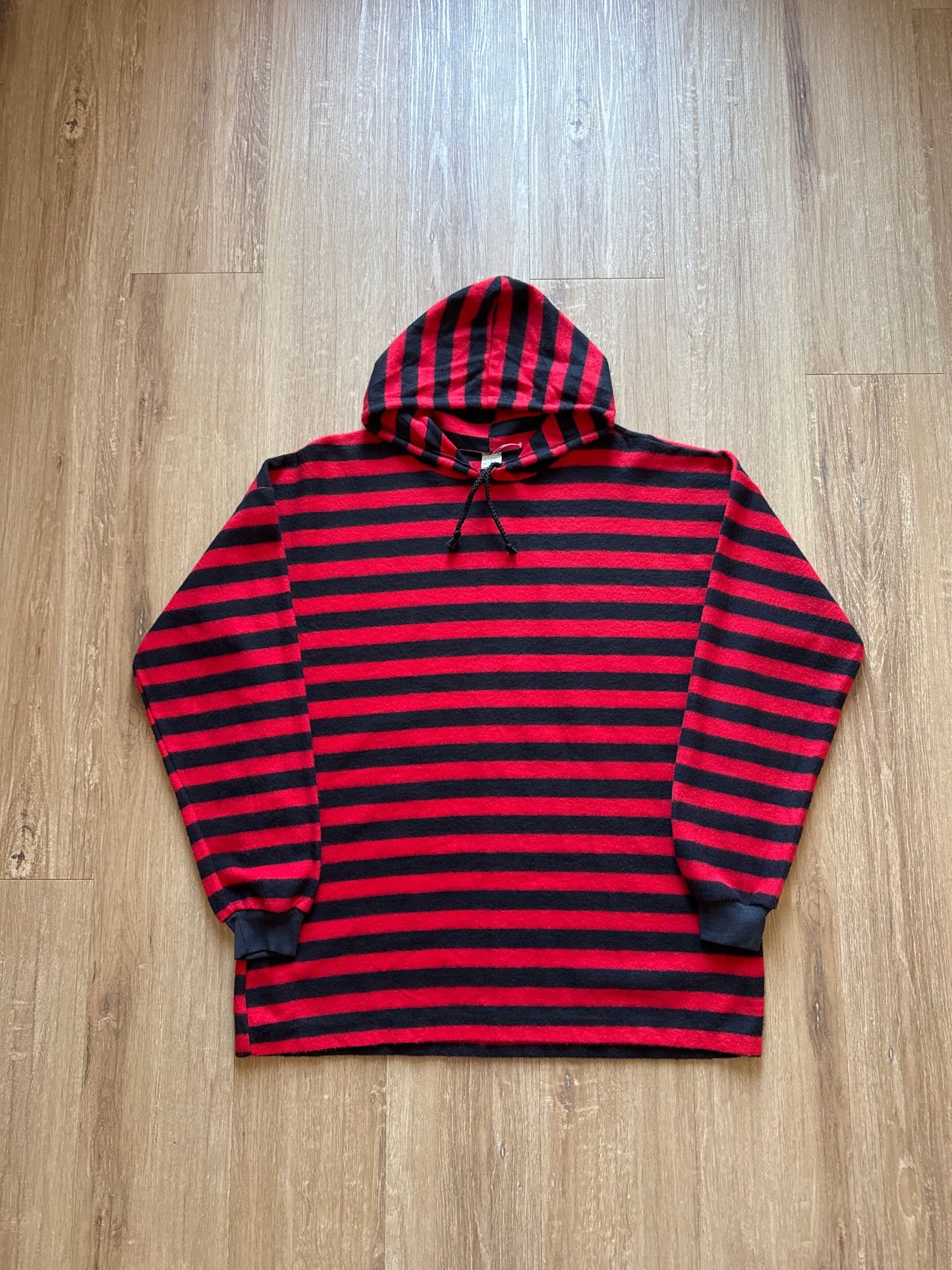 Vintage 90s Arsenio Red Black Stripe Fleece Fresh Prince Hoodie