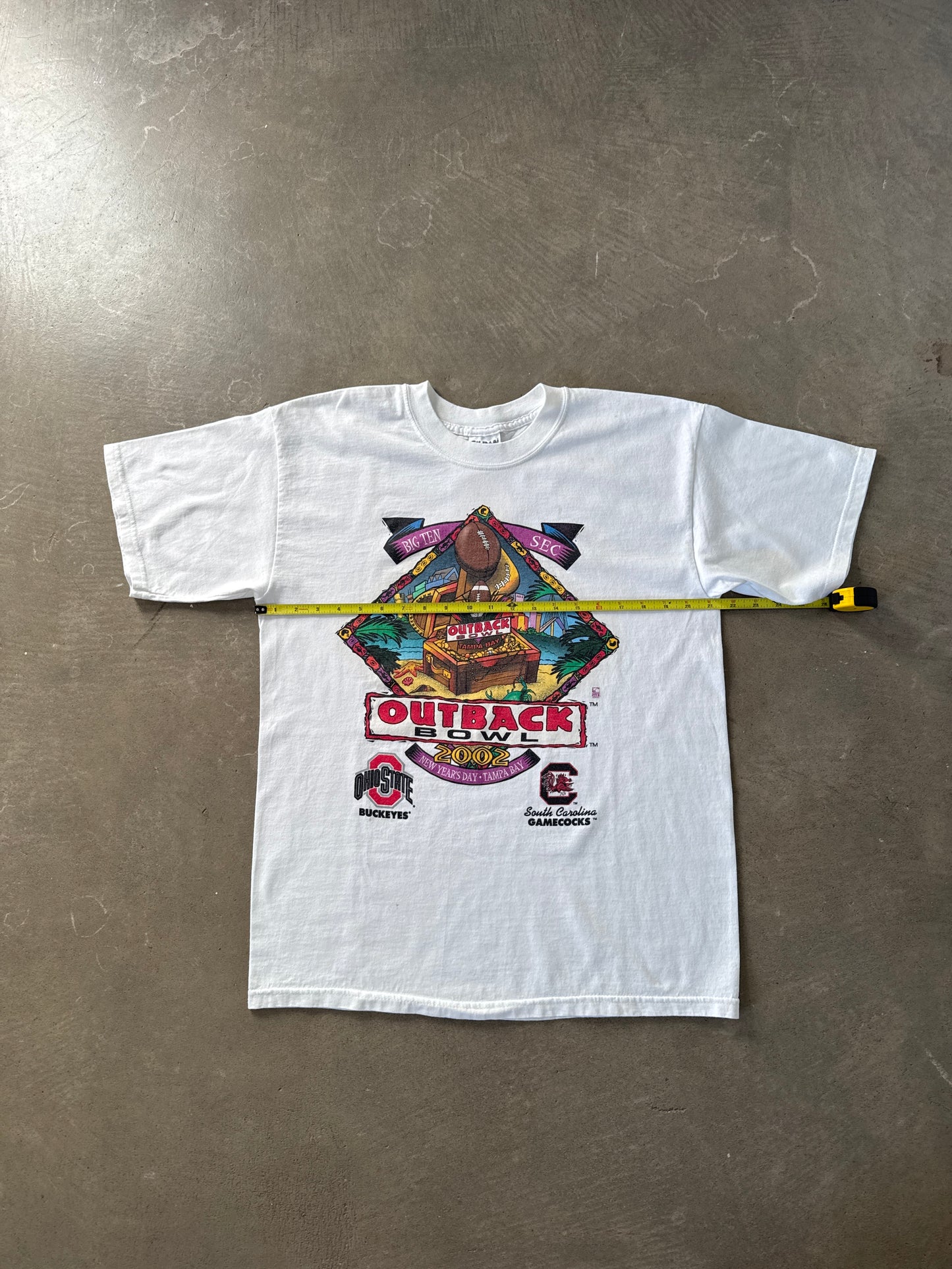 Vintage 2002 Outback Bowl University Of South Carolina Gamecocks Ohio State Tee