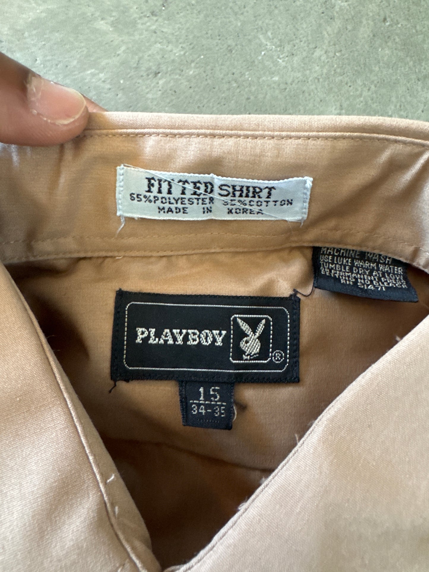 Vintage 70s Playboy Fitted Button Up Shirt