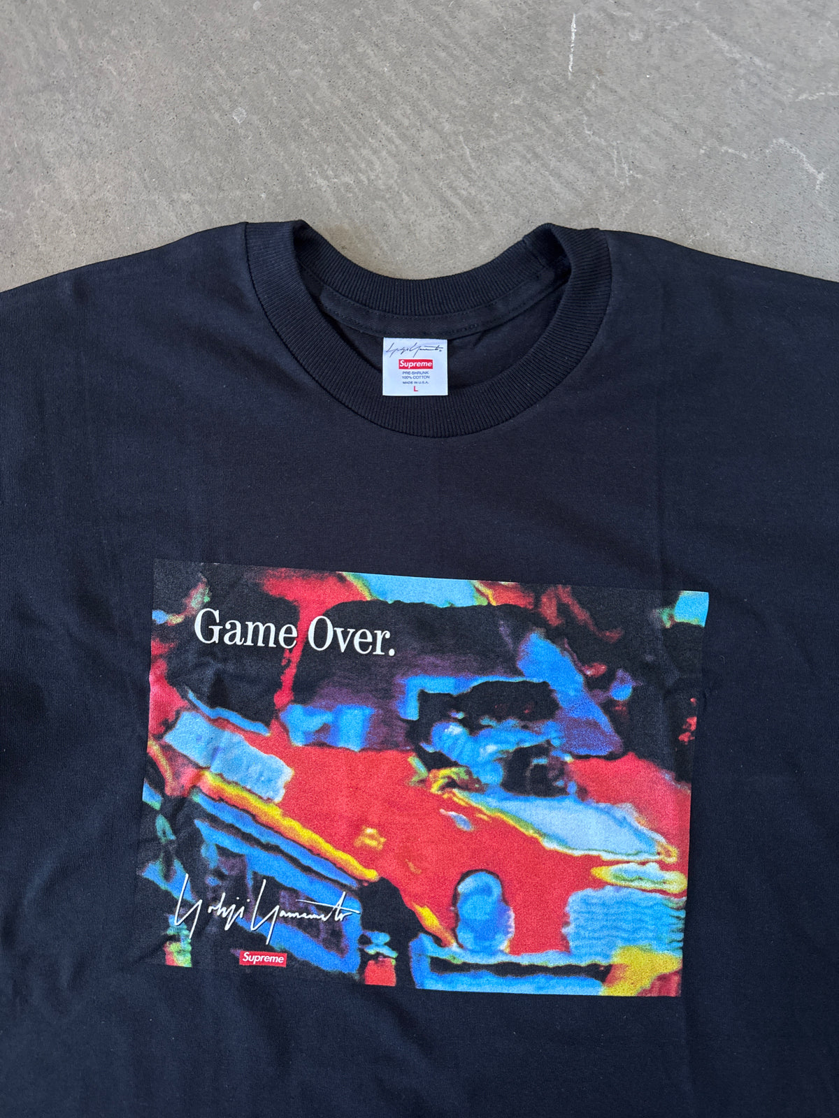 Supreme Yohji Yamamoto Game Over Black Tee