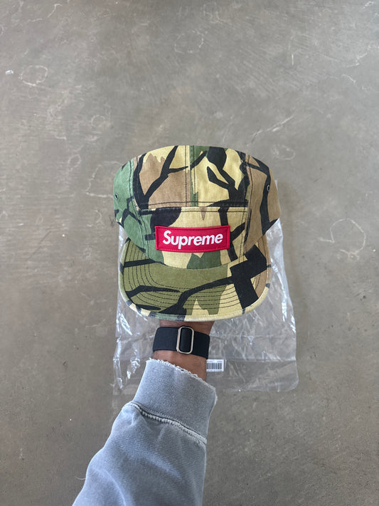 Supreme 5-Panel Predator Olive Camo Camp Cap Hat (FW26)