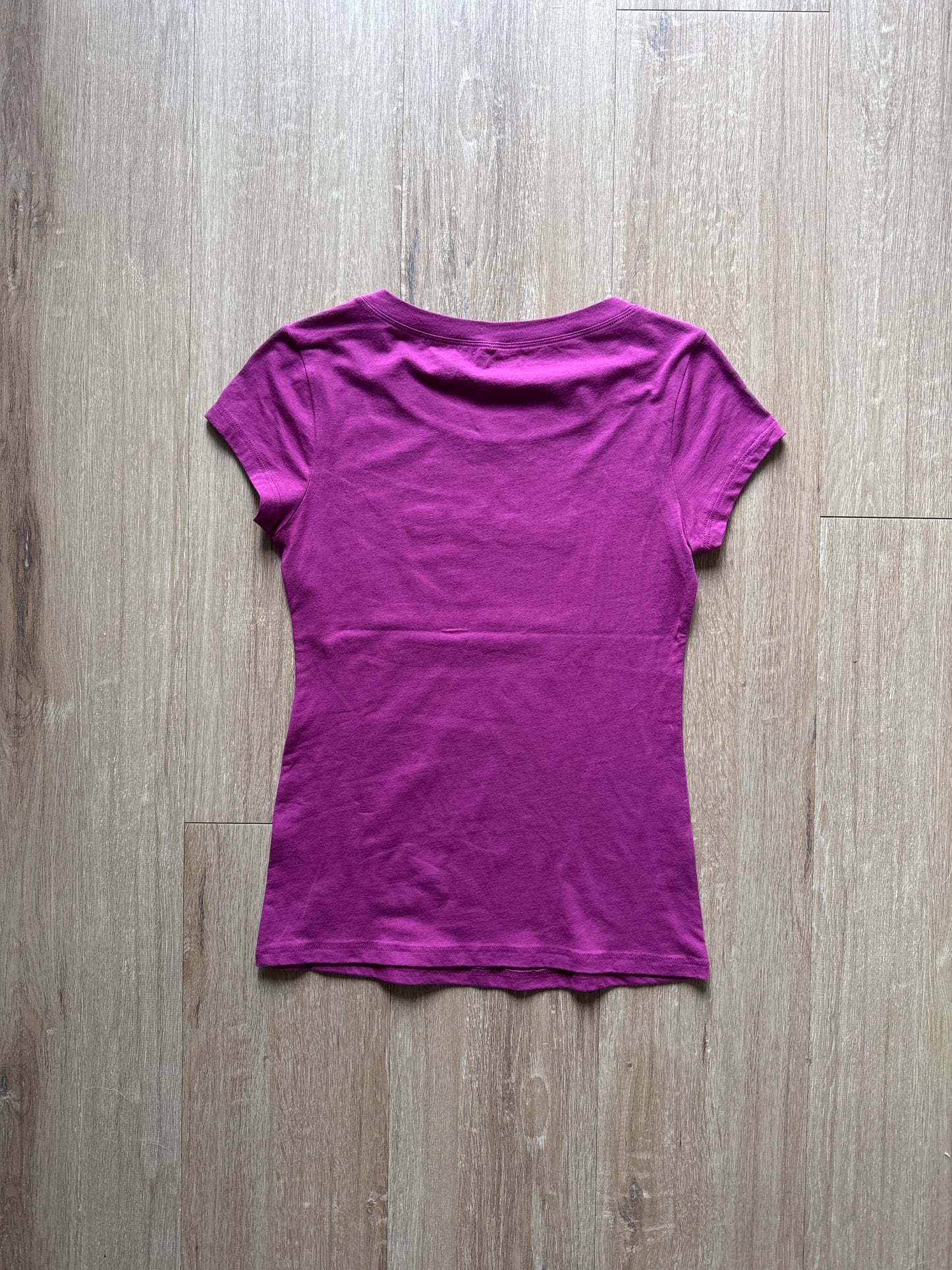 Y2K Women’s Bebe Bedazzled Logo Purple Tee