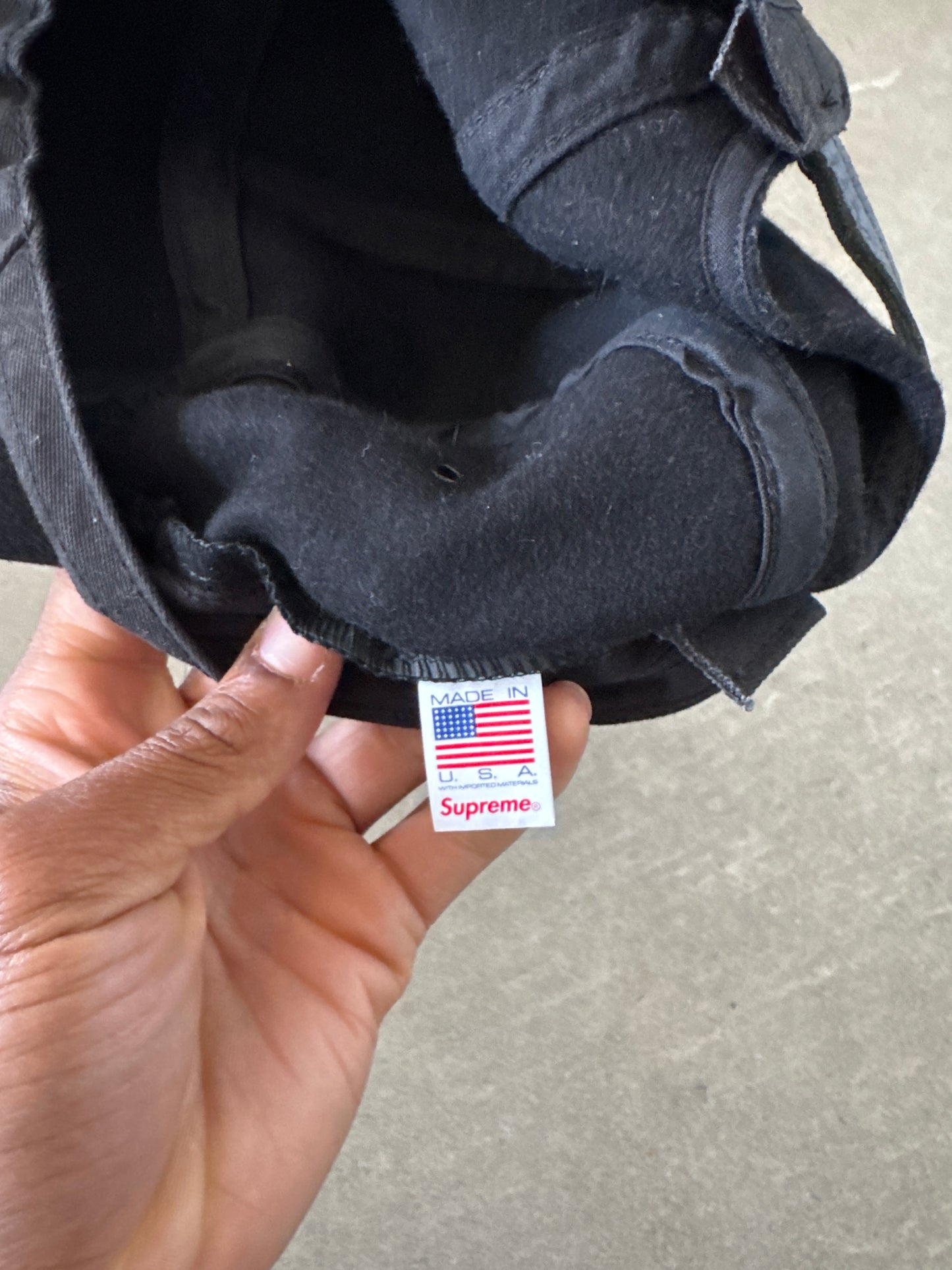 Supreme Loro Piana Capolavoro Wool Black Camp Cap