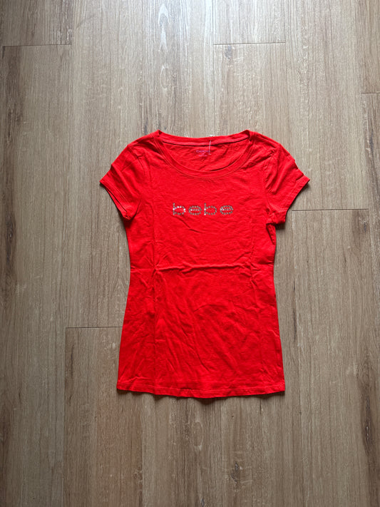 Y2K Women’s Bebe Bedazzled Infrared Logo Tee
