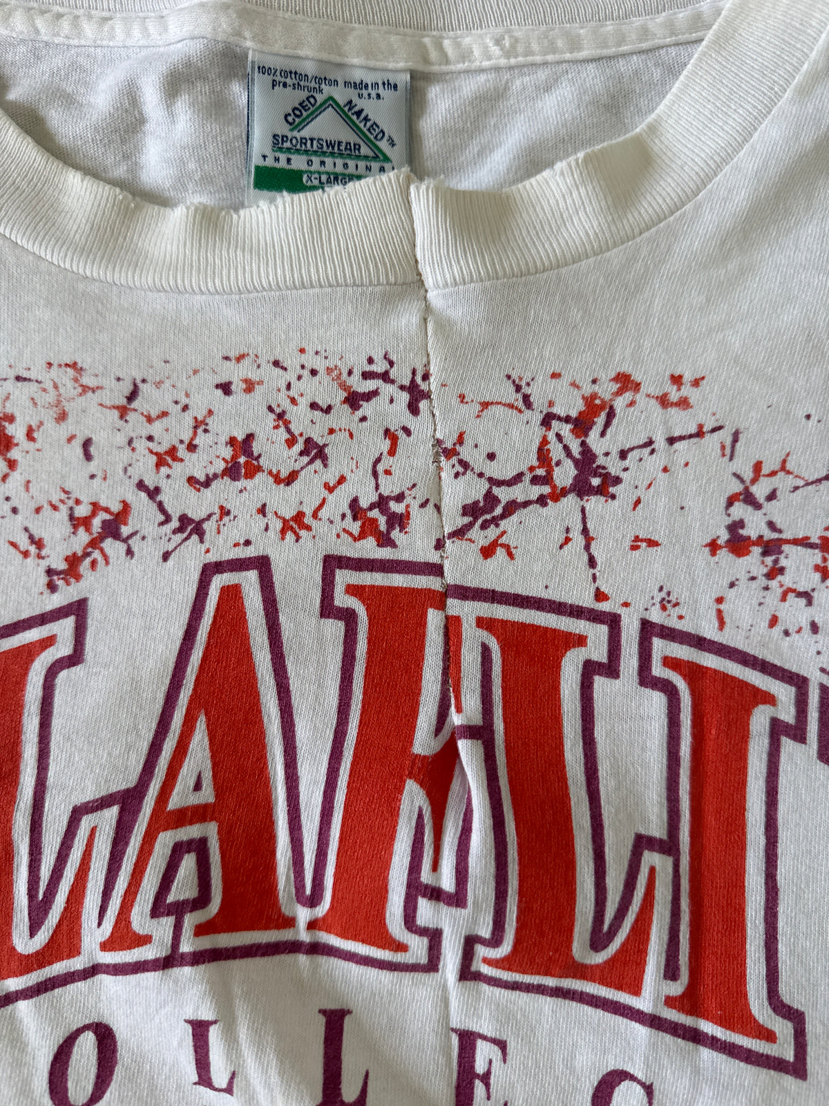 Vintage 90s Claflin College Panthers All Over Print Tee