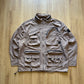 Urban Outfitters Taupe Cargo Utility Tech Pockets Full Zip Nylon Jacket