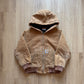 Vintage Youth Carhartt Tan Hooded Work Jacket
