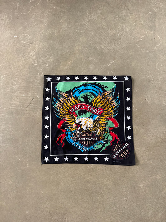 Vintage Harley Davidson Motor Deadly Eagle Cycles Bandana Scarf
