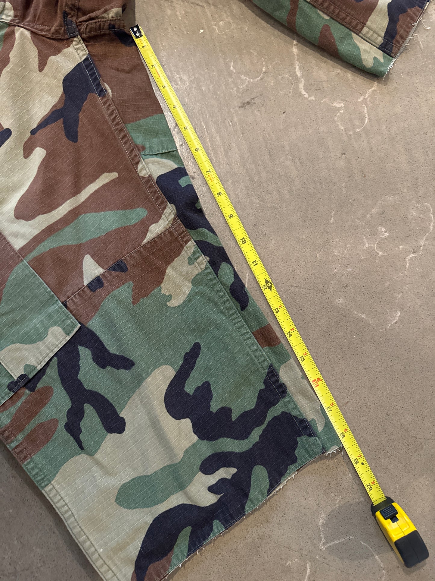 Vintage Military Camo Cargo Long Shorts