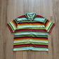 Le Lis Collection Knitted Striped Multi Color Button Up Shirt