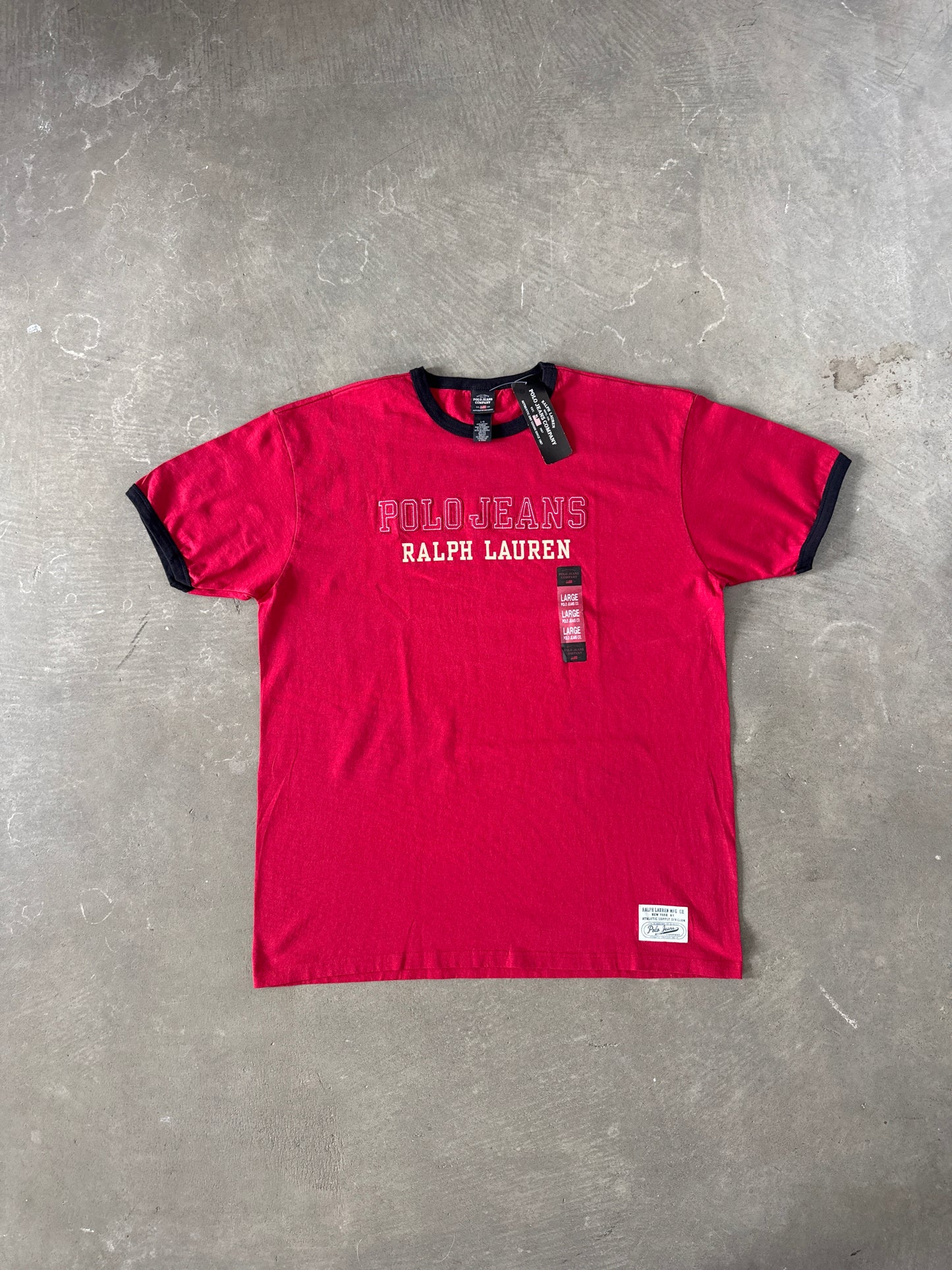 VINTAGE 90S RALPH LAUREN POLO JEANS CO. RINGER TEE