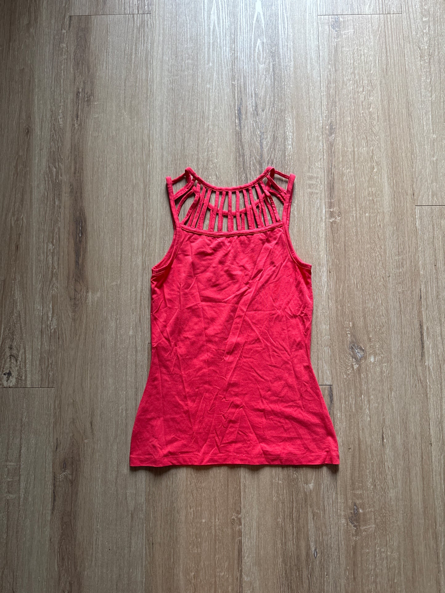 Y2K Women’s Bebe Bedazzled Pink Tank Top Logo Tee