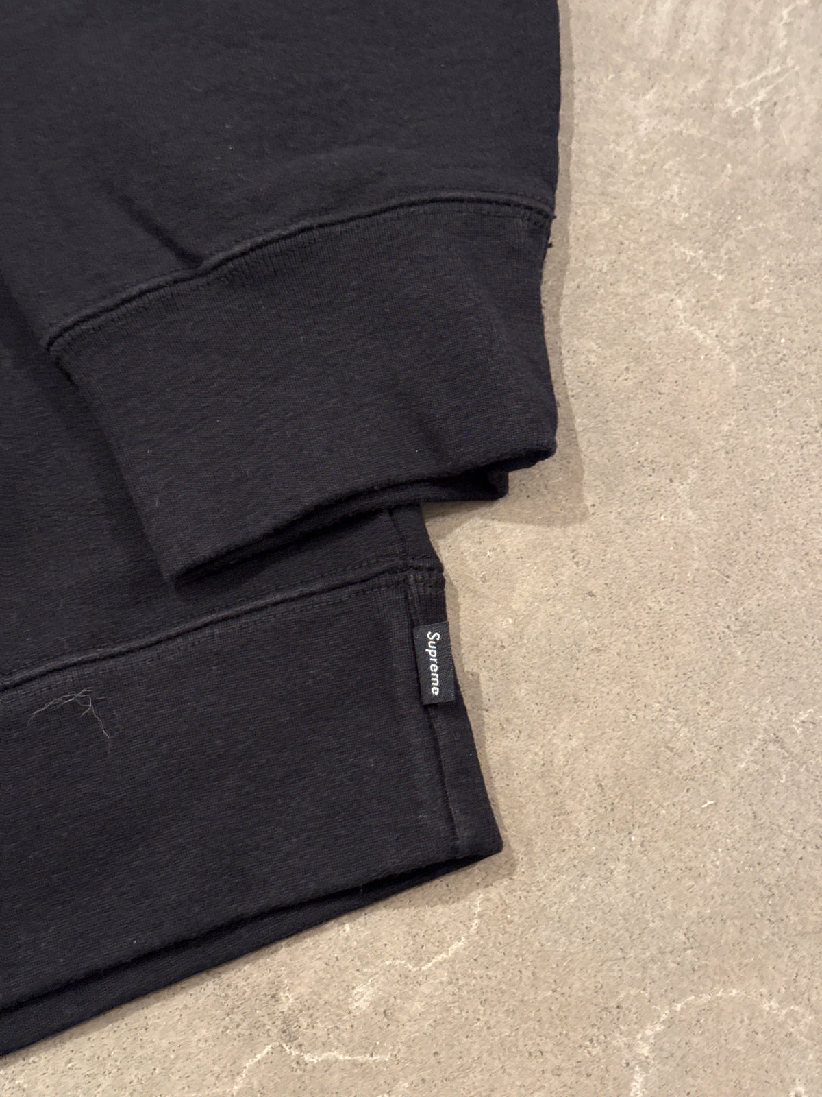 Supreme Cutout Logo Black Crewneck (SS20)