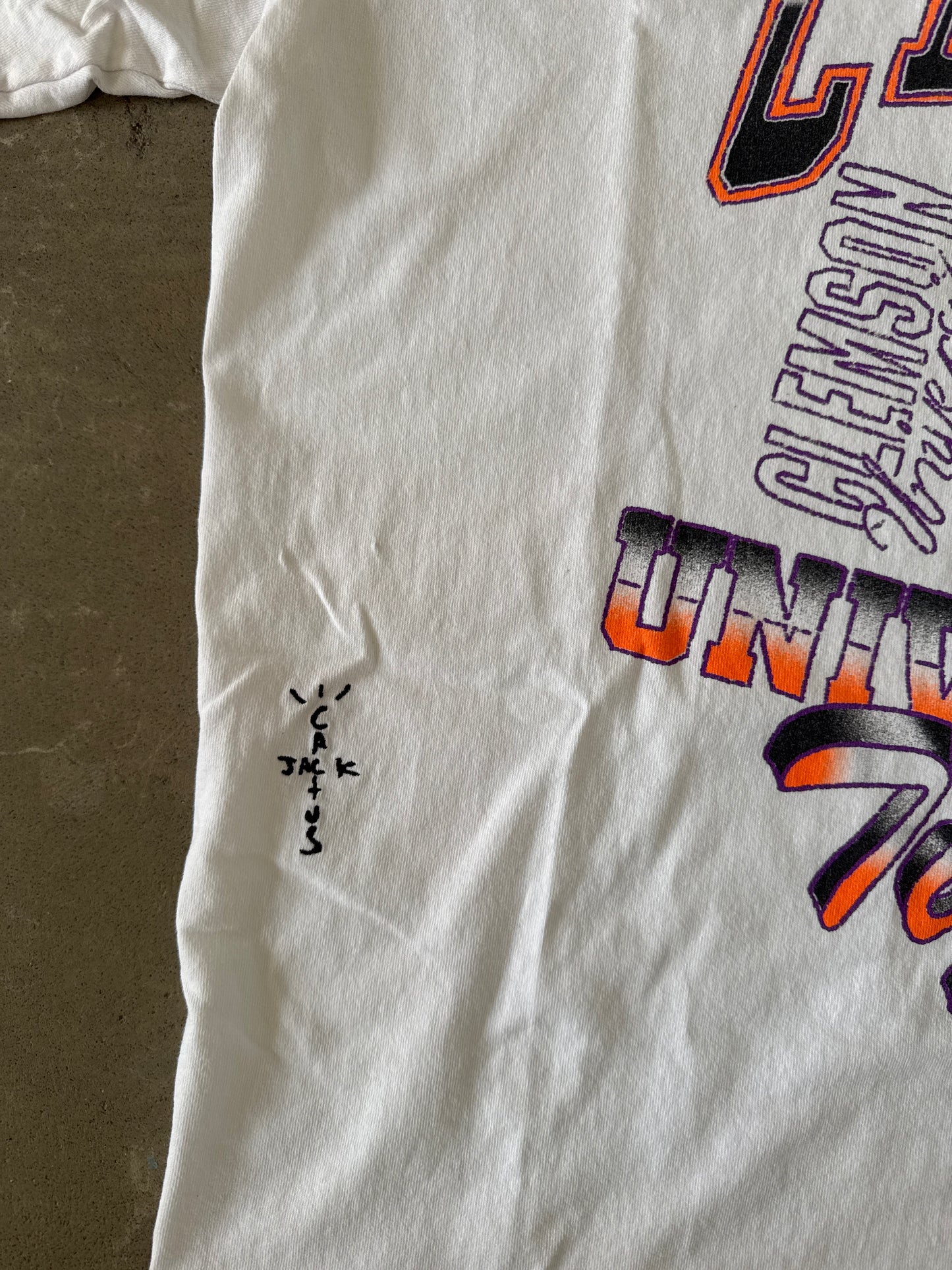 Travis Scott x Mitchell & Ness Clemson University Tigers Hand-Drawn Tee