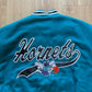 Vintage Logo 7 Charlotte Hornets Fleece Puffer Varisty Jacket