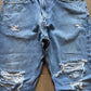 Levi’s 505 Regular Fit Distressed Light Washed Blue Denim Jeans