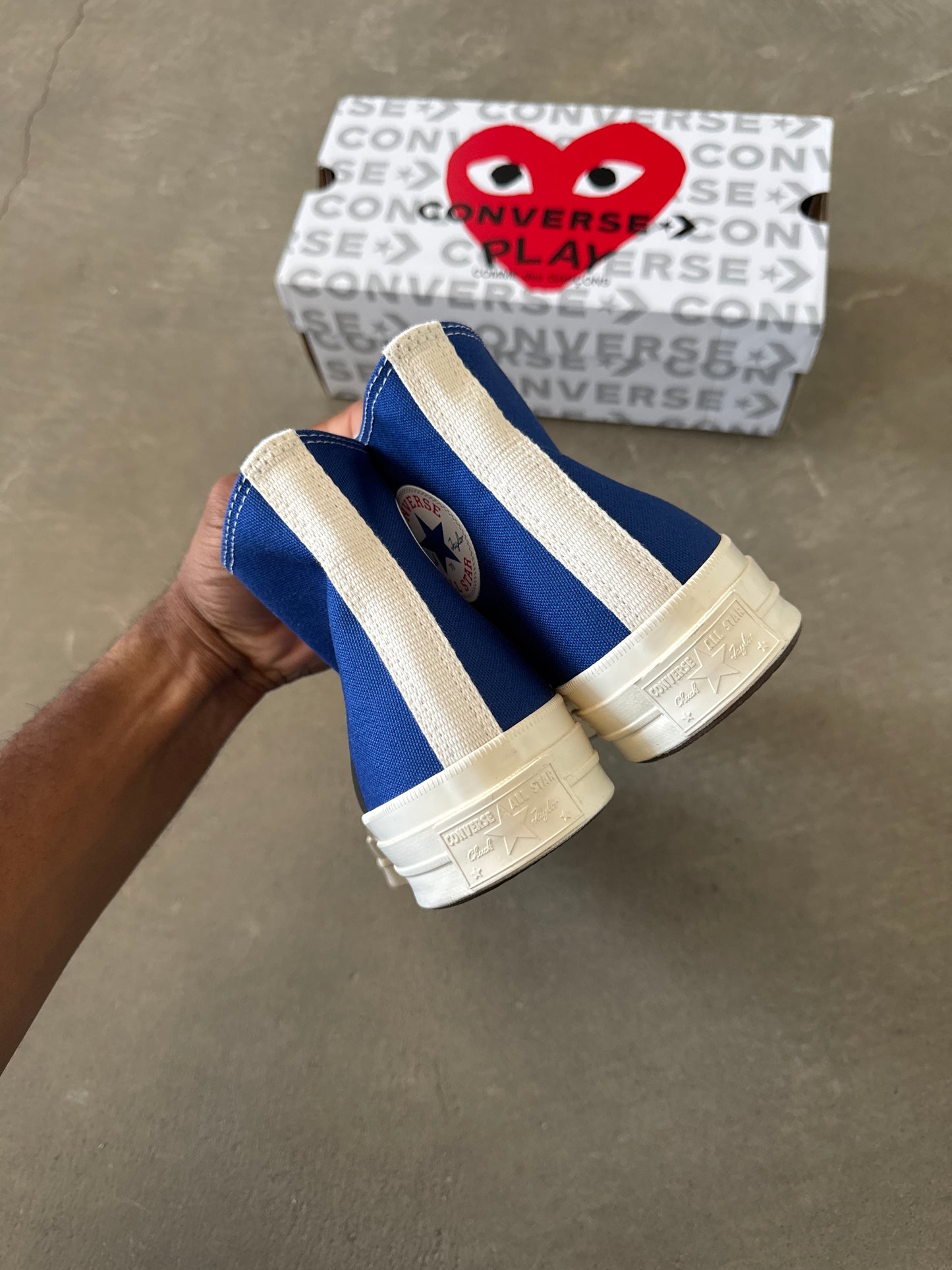 Converse Comme Des Garçons PLAY All Star 70 Hi Blue Quartz