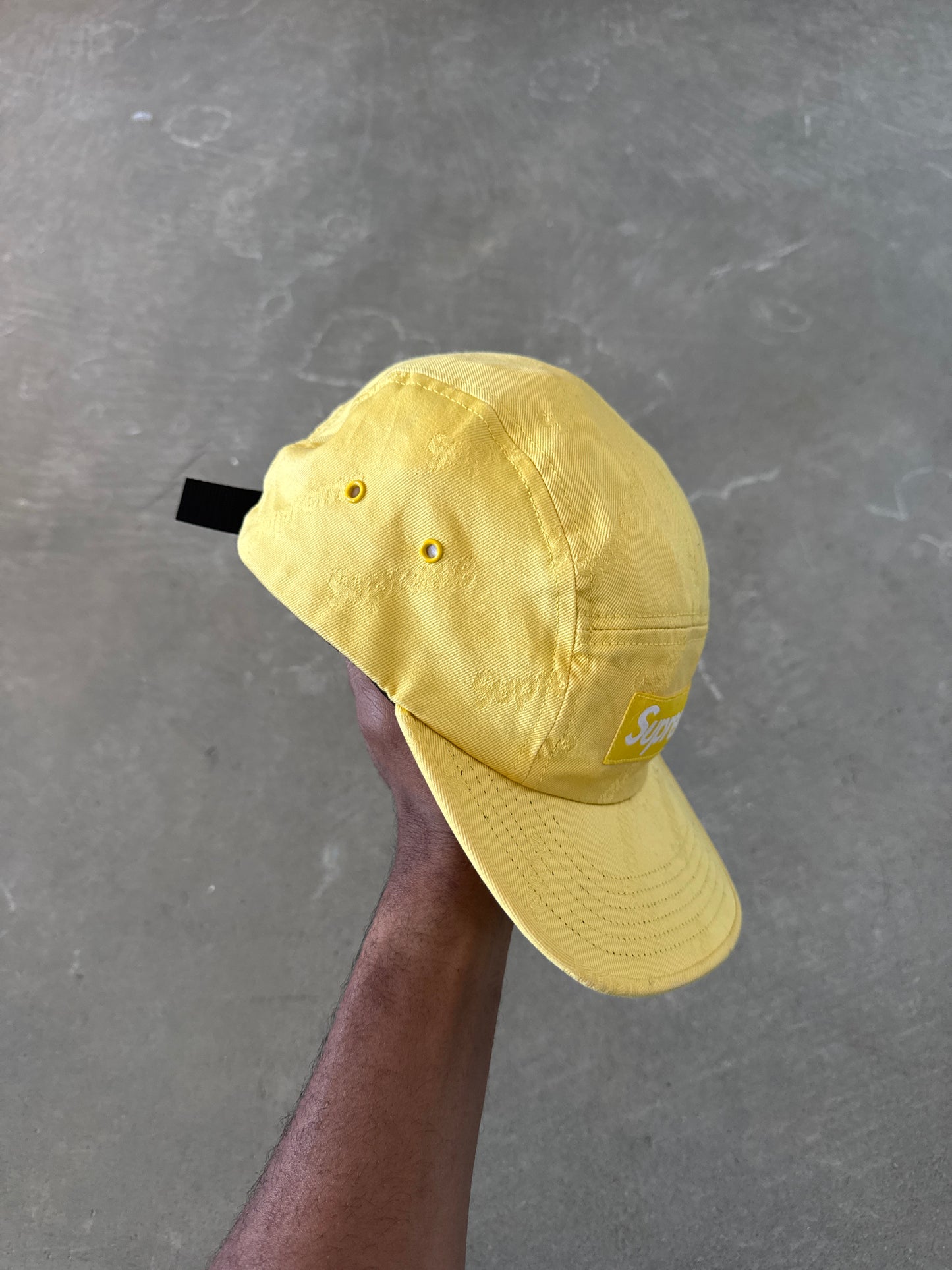Supreme Washed Chino Yellow Camp Cap Hat