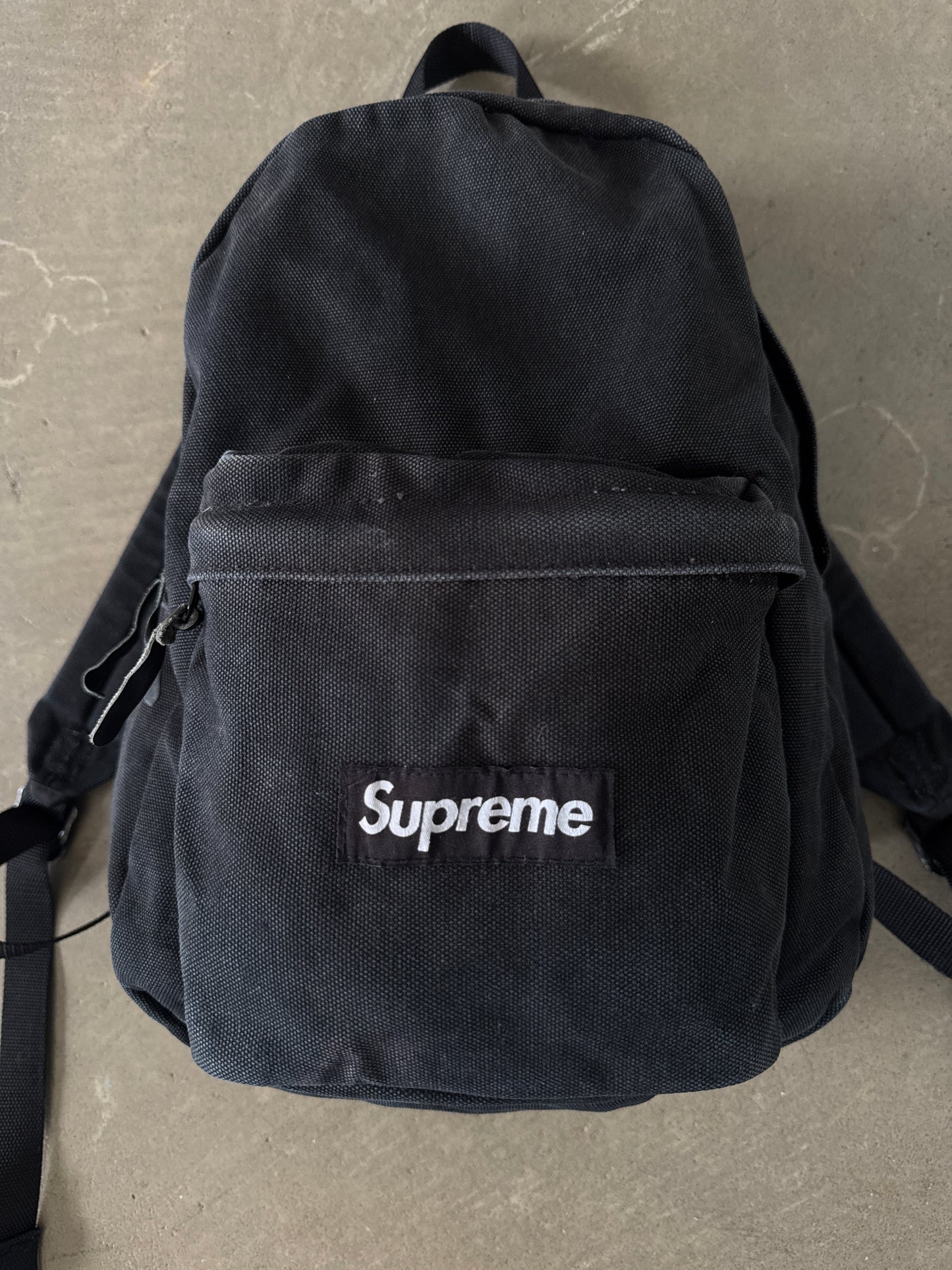 Supreme Canvas Black Backpack (FW22)