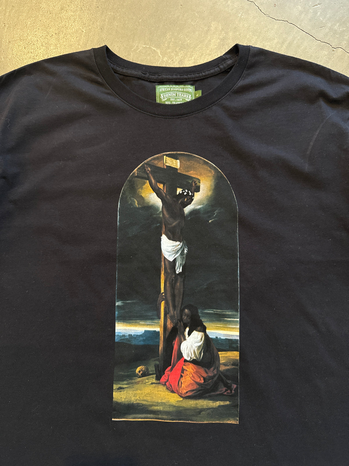 Denim Tears Seasonal Biblical Black Tee
