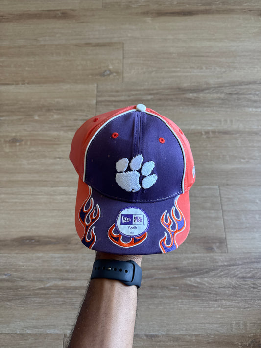 Y2K Youth New Era University Of Clemson Tigers Flame Strapback Hat