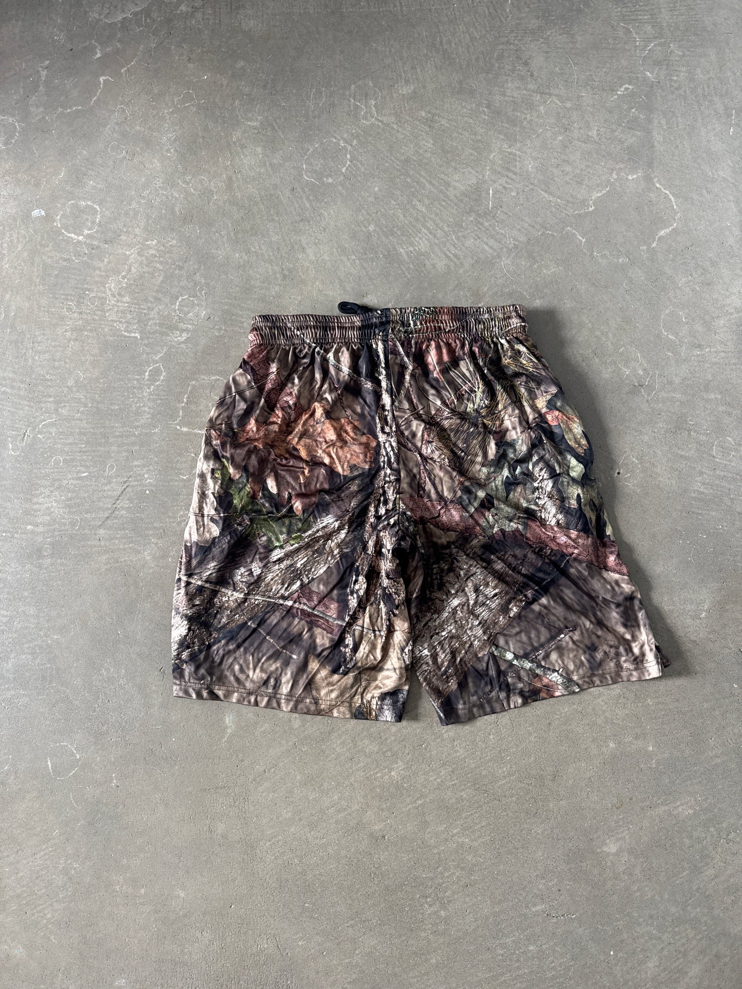 Mossy Oak Polyester Baggy Forest Camo Shorts