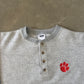 Vintage Pro Edge Clemson University Tigers Quarter Button Up Sweatshirt
