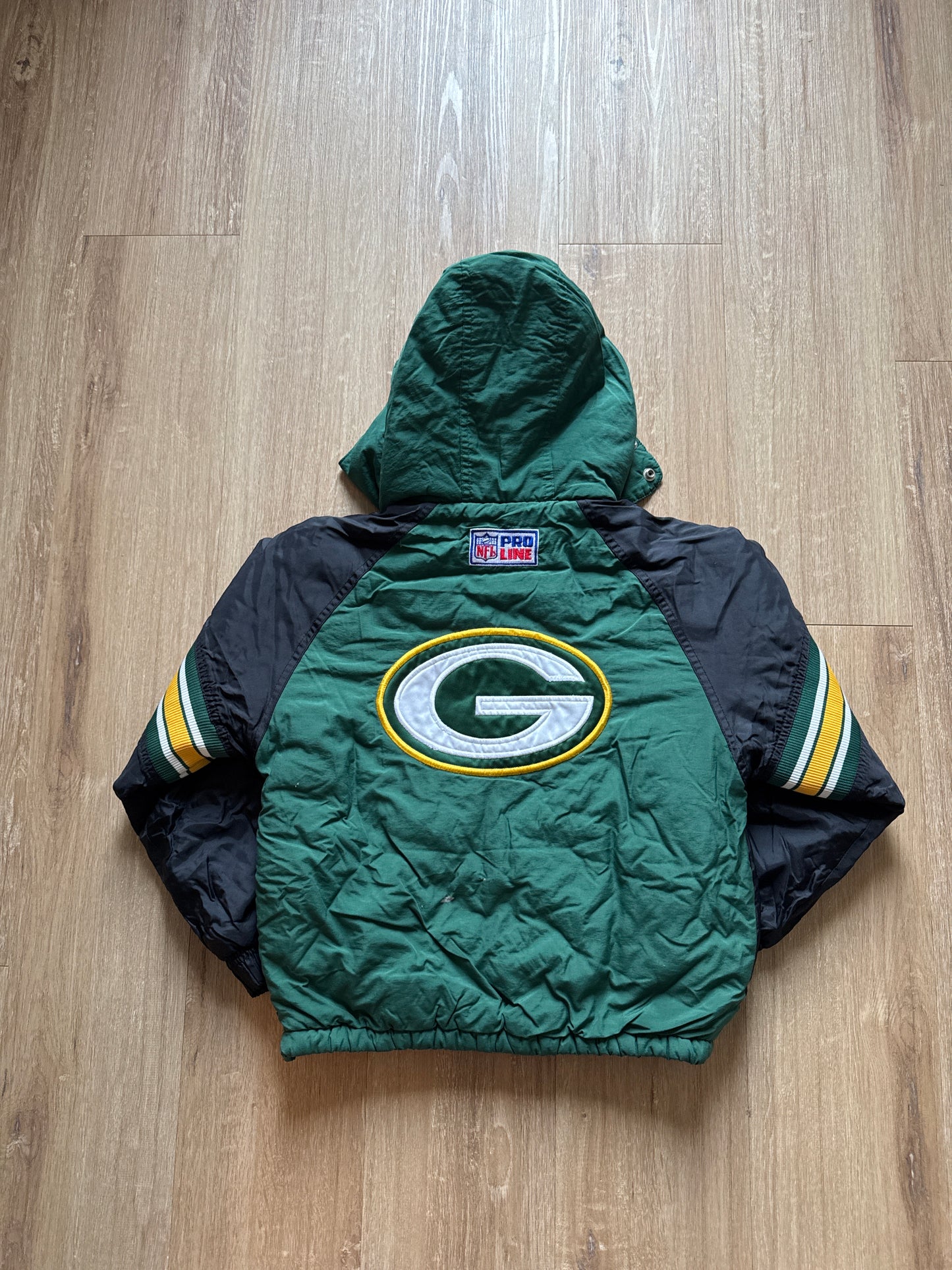 Vintage Youth Starter Pro Line Green Bay Packers Puffer Jacket