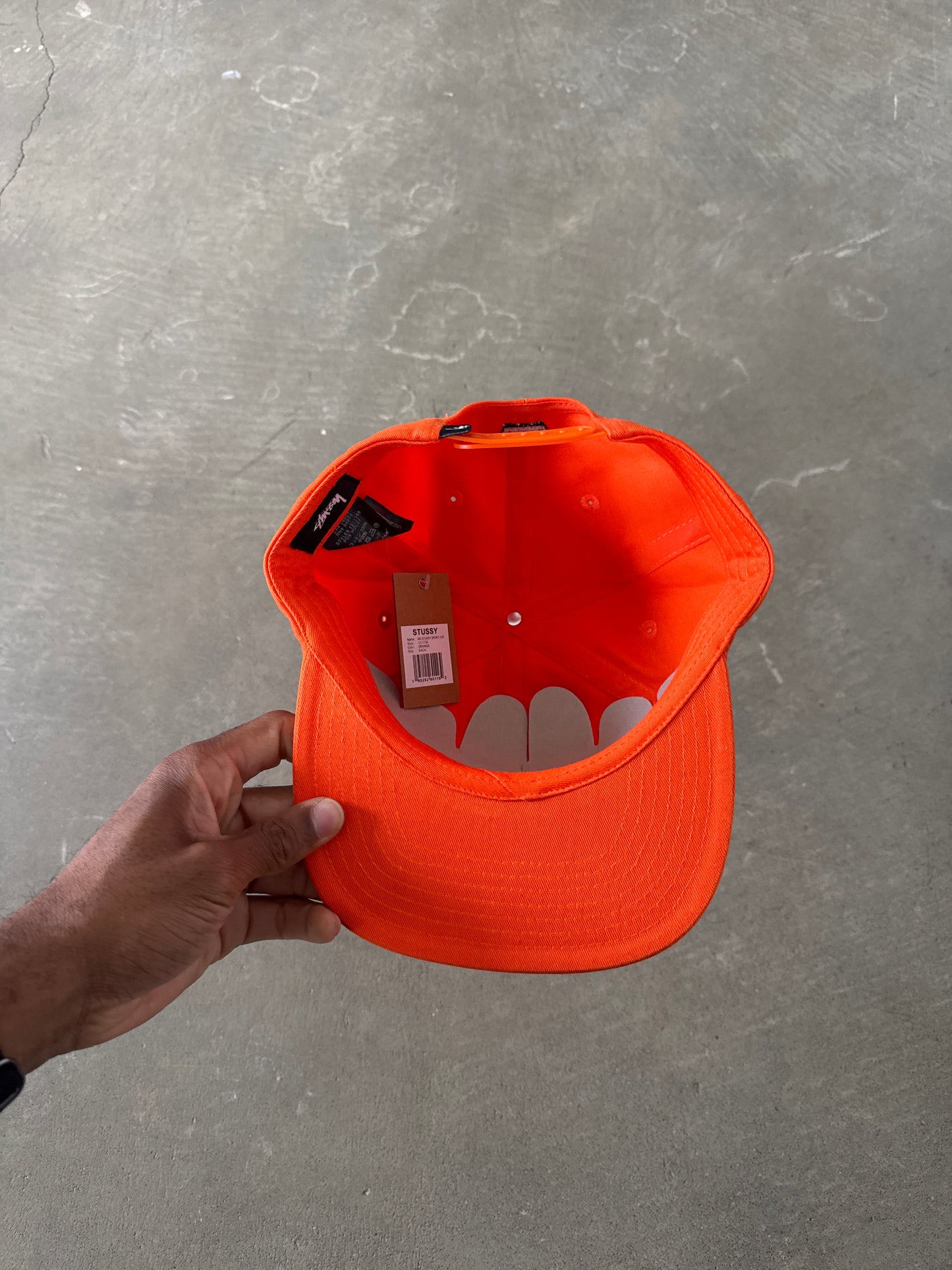 Stussy Mid-Depth Sport Orange Snapback Hat (FW24)