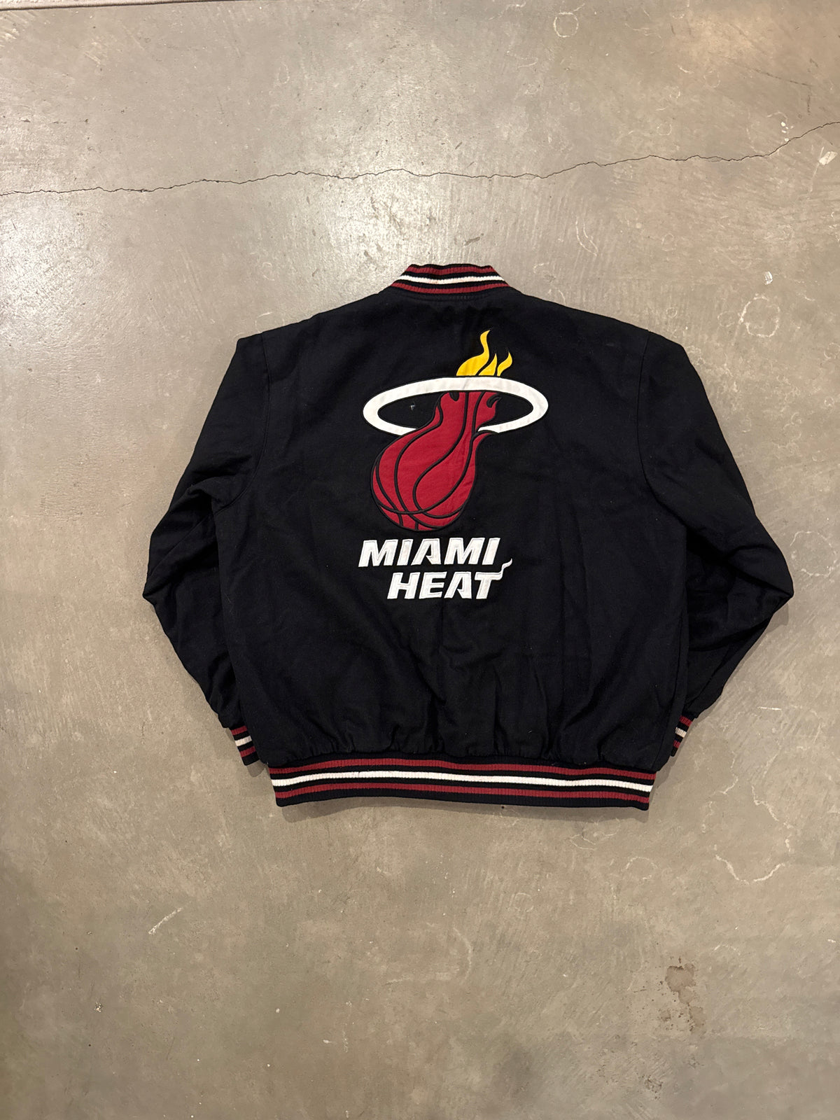 Y2K Jeff Hamilton Design Reversible Miami Heat Varsity Style Jacket