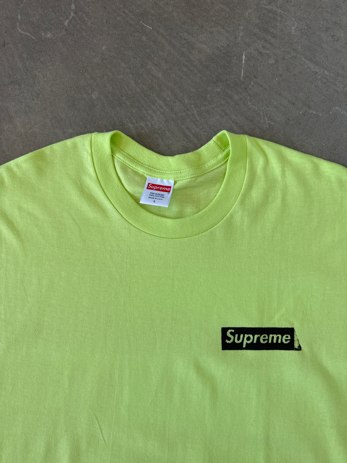 Supreme Sacred Unique L/S Neon Green Tee