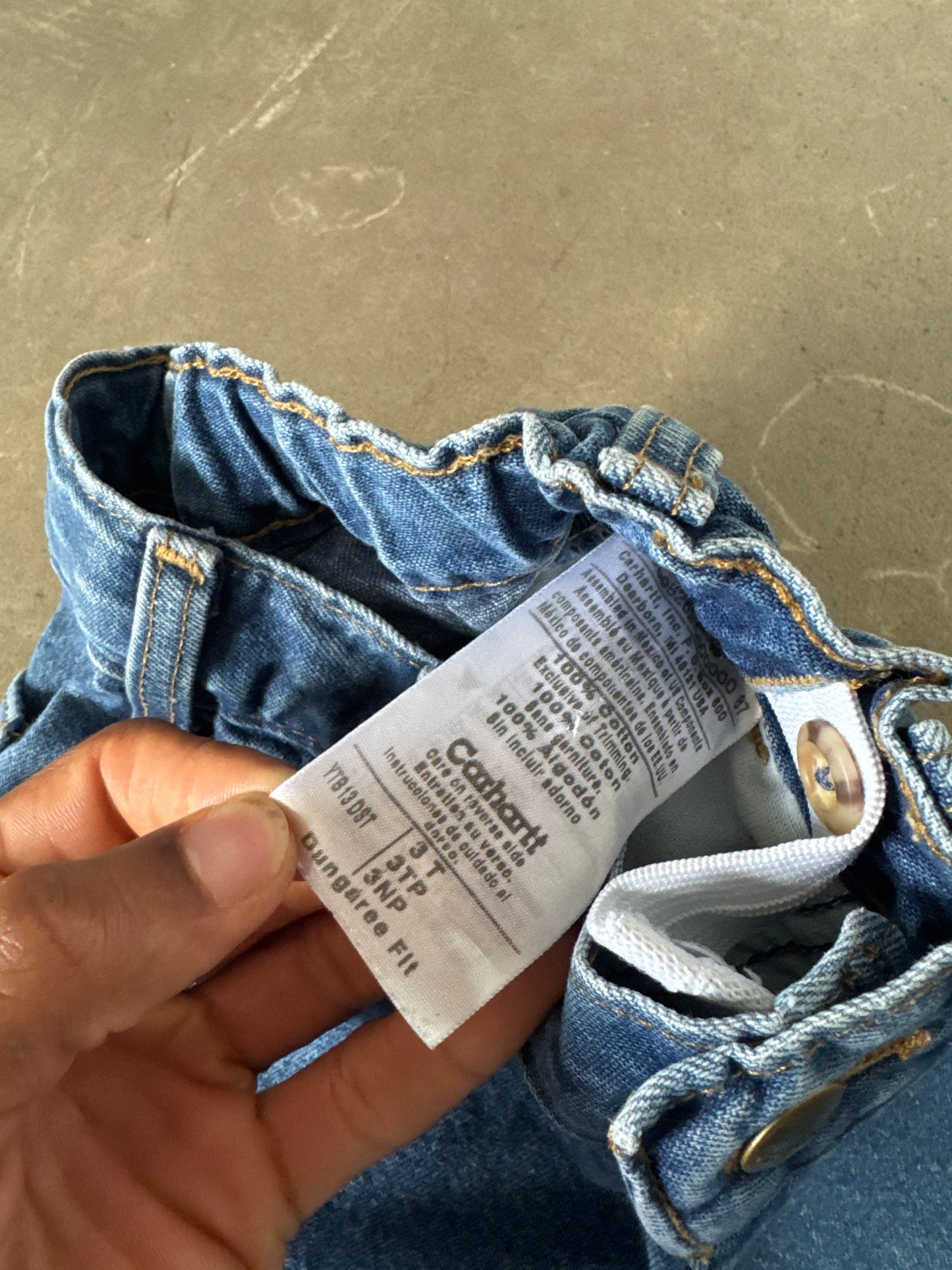 Carhartt Toddler Dungaree Fit Dark Washed Denim Jeans