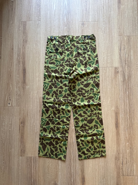 Vintage Duck Camo Military Trousers Pants