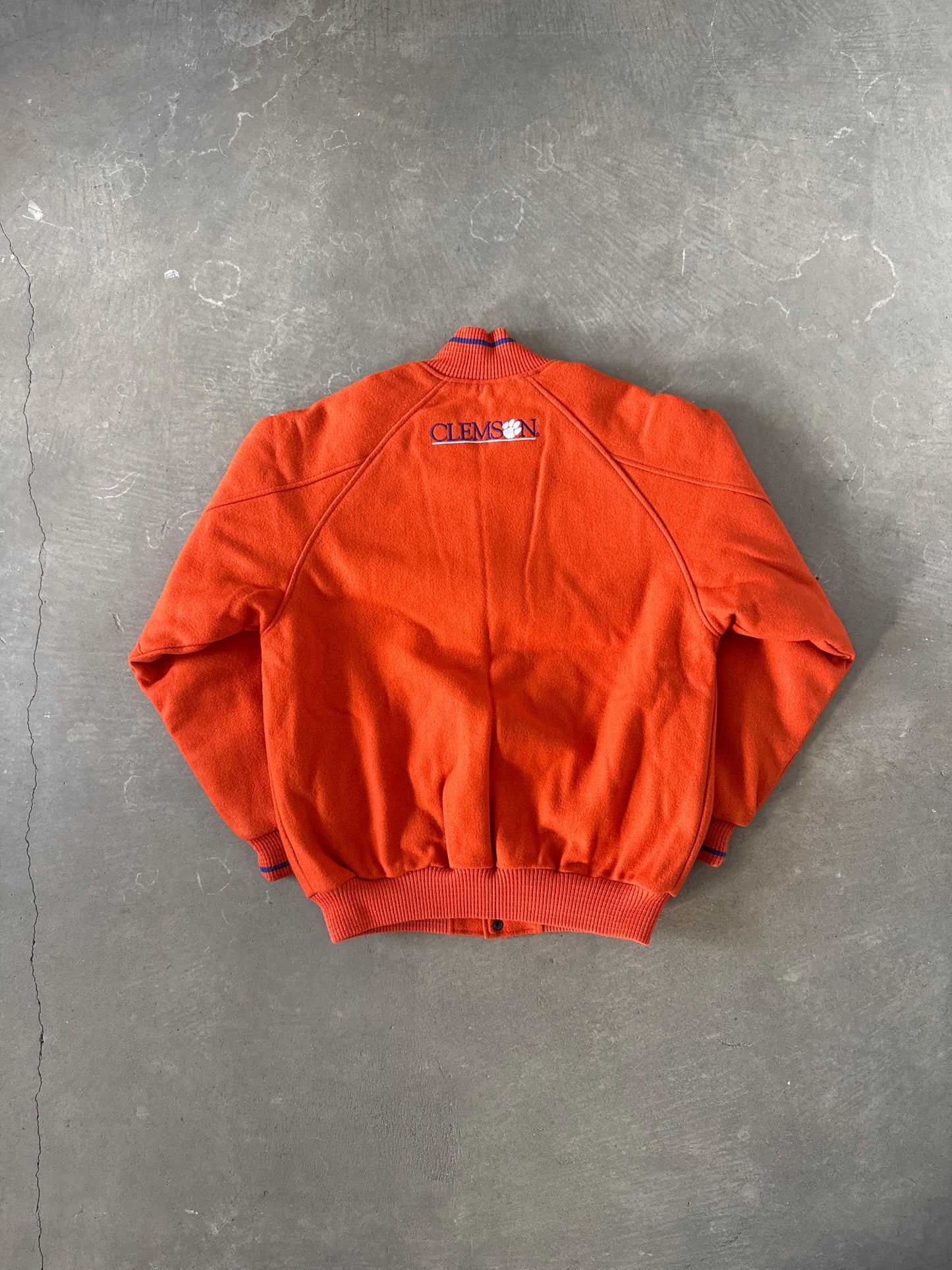 Vintage 90s Nike Clemson University Tigers Embroidered Varsity Jacket