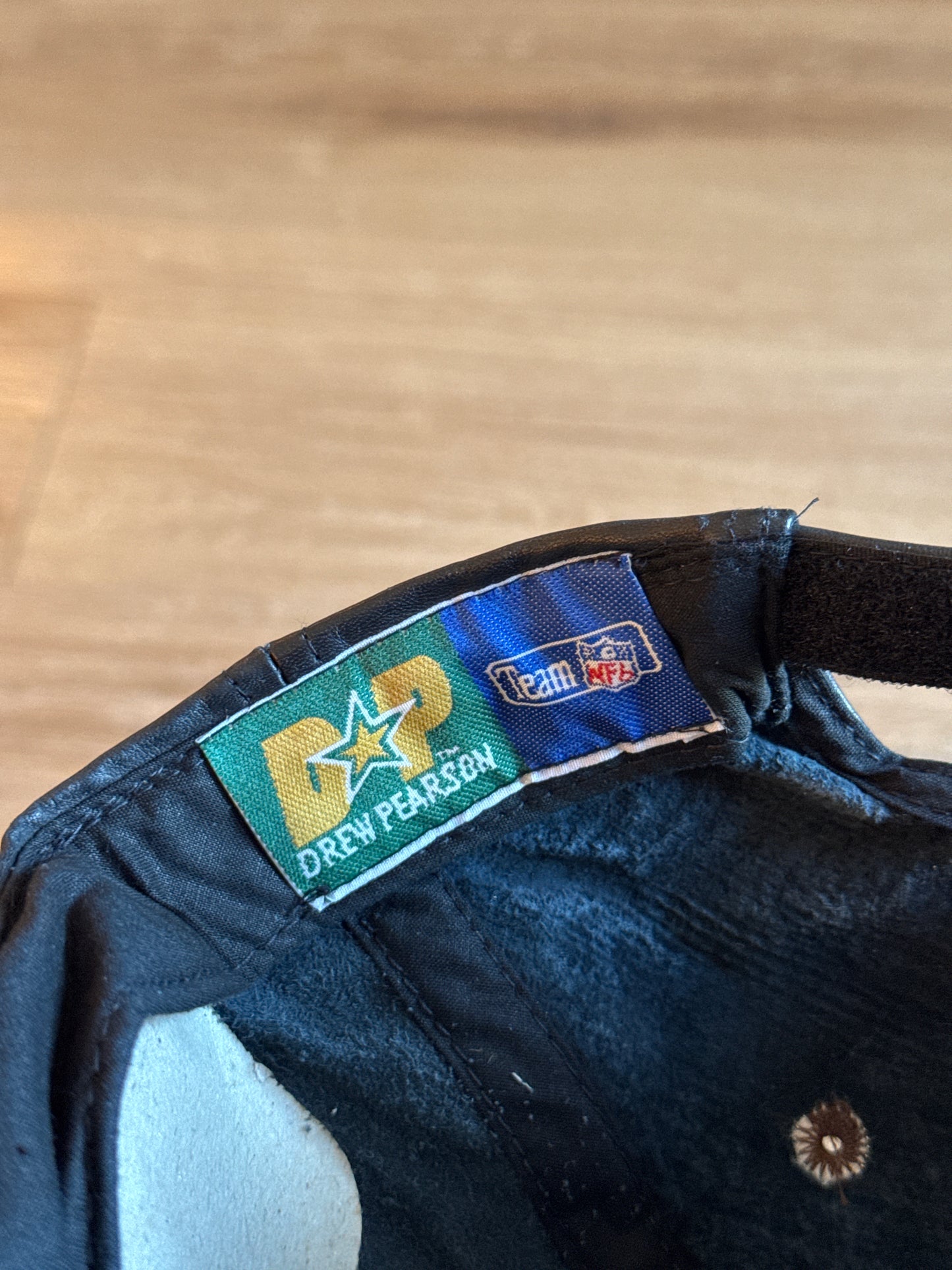 Vintage 90s Drew Pearson Cleveland Browns Leather Strap Back Hat