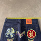 Evisu Embroidered Japanese Art Selvedge Denim Jeans