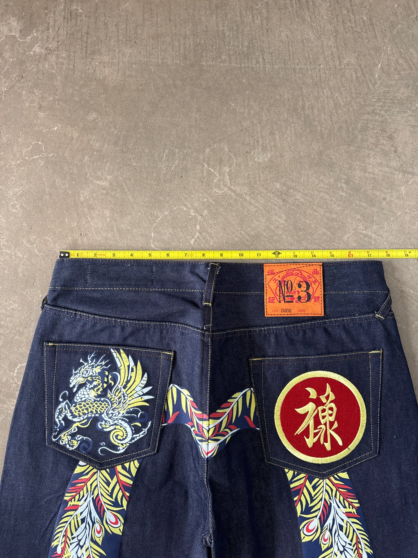 Evisu Embroidered Japanese Art Selvedge Denim Jeans