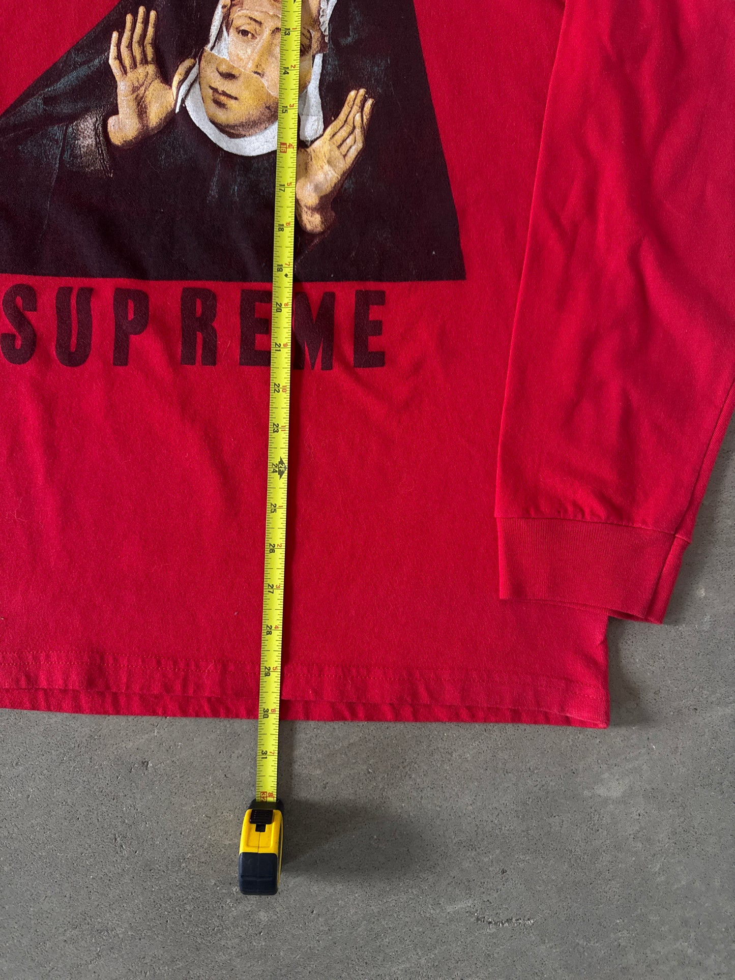 Supreme Nun Long Sleeve Red Tee