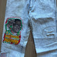 Vintage 90s B-29 Bomber Malcolm X By Ant Means Necessary Light Washed Denim Patched Jeans