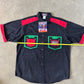 Vintage 90s Exhaust Malcolm X Embroidered Button Up Shirt