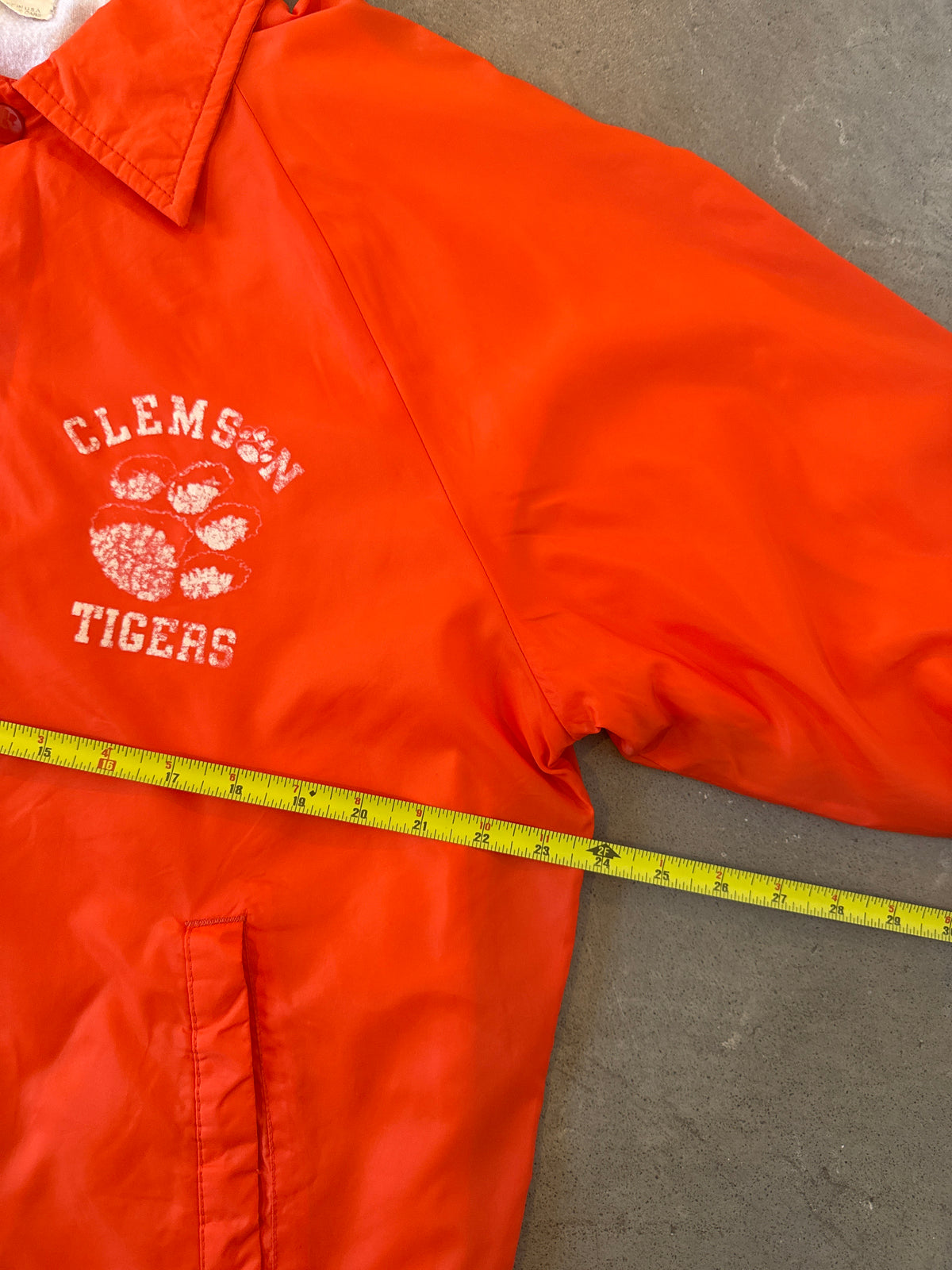 Vintage 80s Clemson University Tigers Windbreaker Jacket