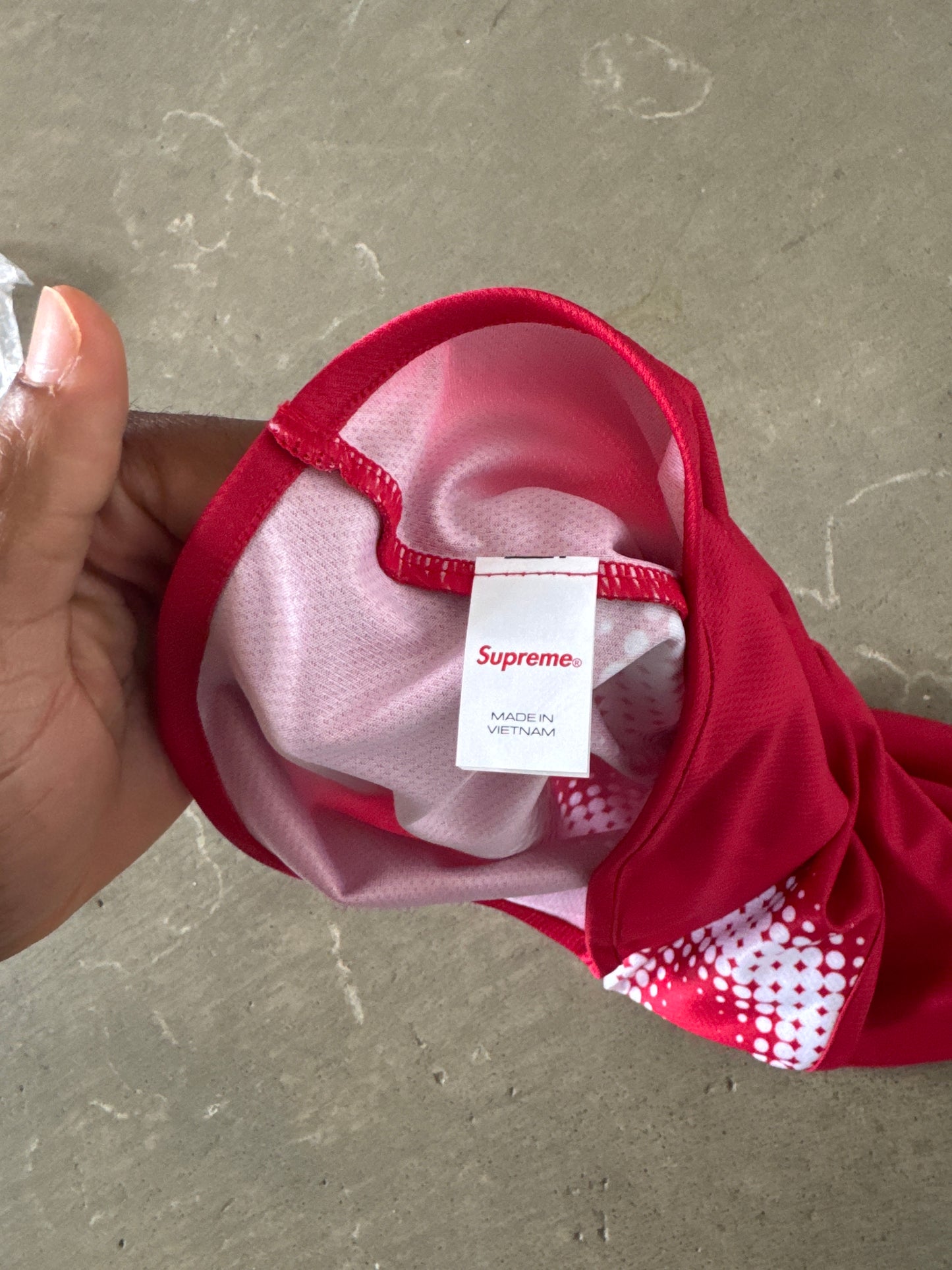 Supreme Halftone Lightweight Red Balaclava (SS24)