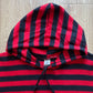 Vintage 90s Arsenio Red Black Stripe Fleece Fresh Prince Hoodie