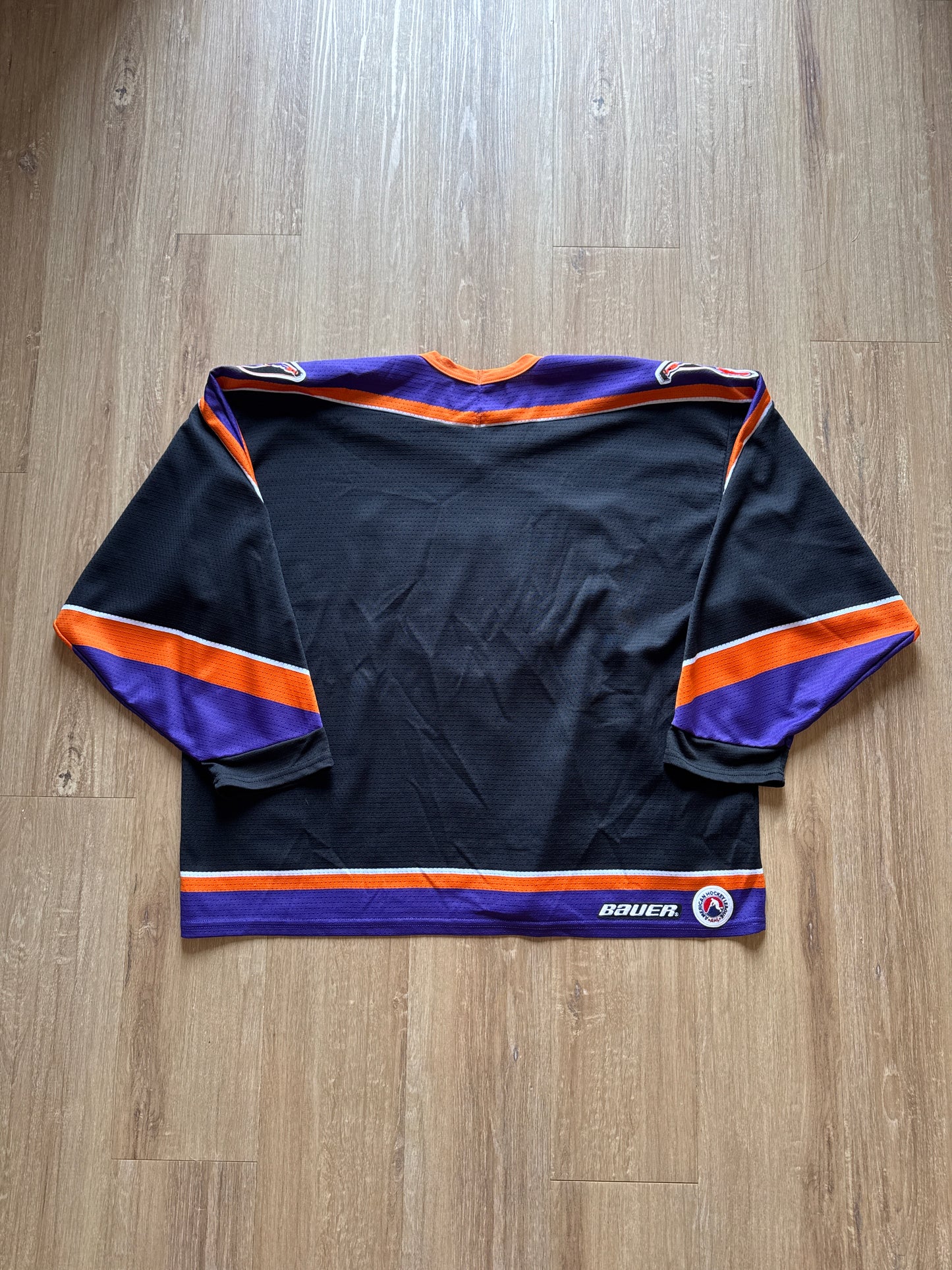 Vintage 90s Bauer Philadelphia Phantoms SP Black AHL Hockey Jersey